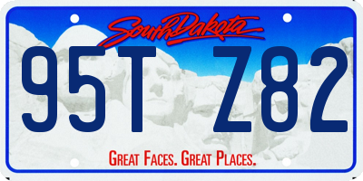 SD license plate 95TZ82