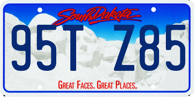 SD license plate 95TZ85