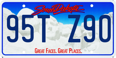 SD license plate 95TZ90