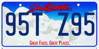 SD license plate 95TZ95