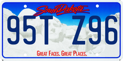 SD license plate 95TZ96
