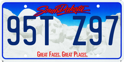 SD license plate 95TZ97