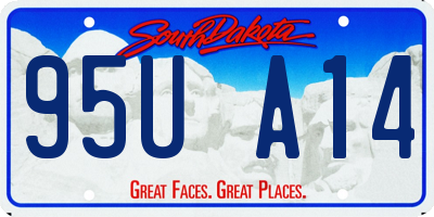 SD license plate 95UA14