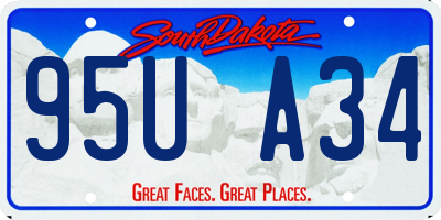 SD license plate 95UA34