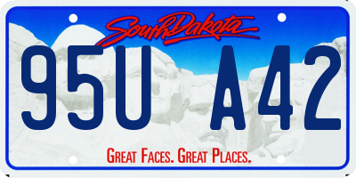 SD license plate 95UA42