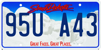 SD license plate 95UA43