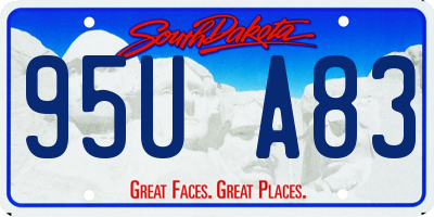 SD license plate 95UA83