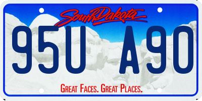 SD license plate 95UA90