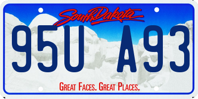 SD license plate 95UA93