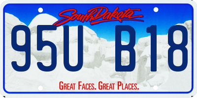 SD license plate 95UB18