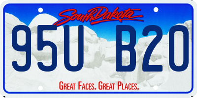 SD license plate 95UB20