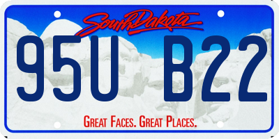 SD license plate 95UB22