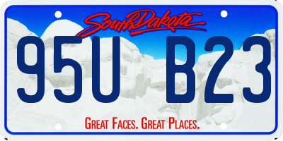 SD license plate 95UB23