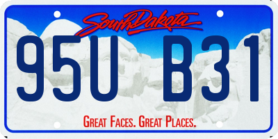 SD license plate 95UB31