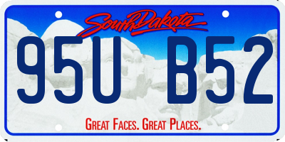 SD license plate 95UB52