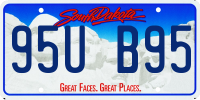 SD license plate 95UB95