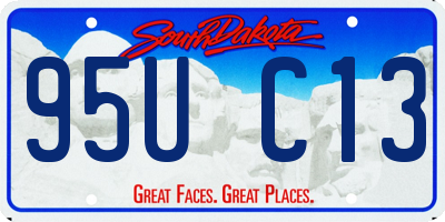 SD license plate 95UC13