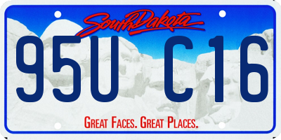 SD license plate 95UC16