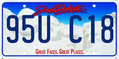 SD license plate 95UC18