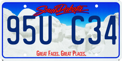 SD license plate 95UC34