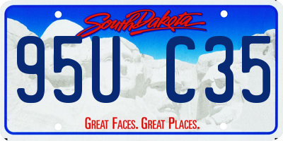 SD license plate 95UC35