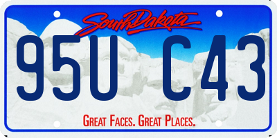 SD license plate 95UC43