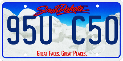SD license plate 95UC50