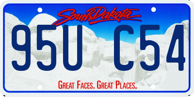 SD license plate 95UC54