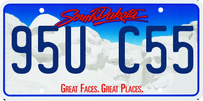 SD license plate 95UC55