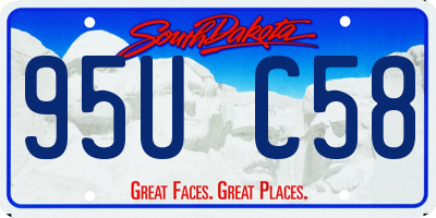 SD license plate 95UC58
