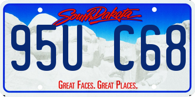 SD license plate 95UC68
