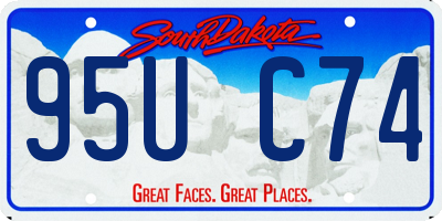 SD license plate 95UC74