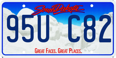 SD license plate 95UC82