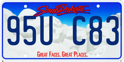 SD license plate 95UC83