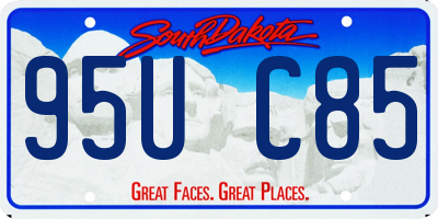SD license plate 95UC85