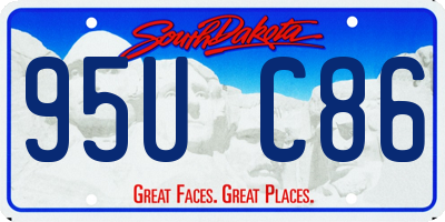 SD license plate 95UC86