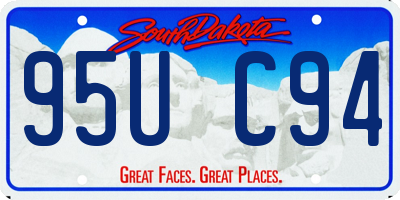 SD license plate 95UC94