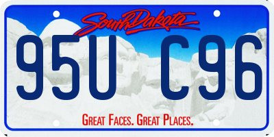 SD license plate 95UC96