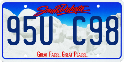 SD license plate 95UC98