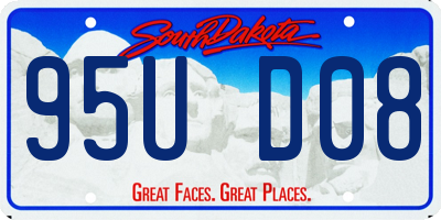 SD license plate 95UD08