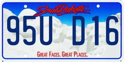SD license plate 95UD16