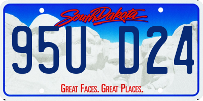 SD license plate 95UD24