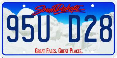 SD license plate 95UD28