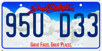 SD license plate 95UD33