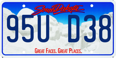 SD license plate 95UD38