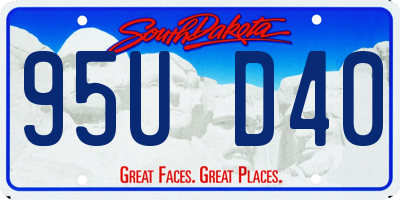 SD license plate 95UD40