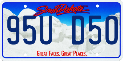 SD license plate 95UD50