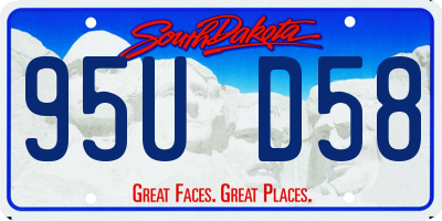SD license plate 95UD58