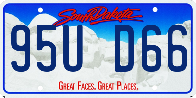 SD license plate 95UD66