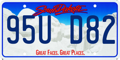 SD license plate 95UD82